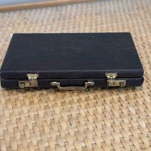 Vintage MINIATURE Leather Briefcase card holder in excellent condition!